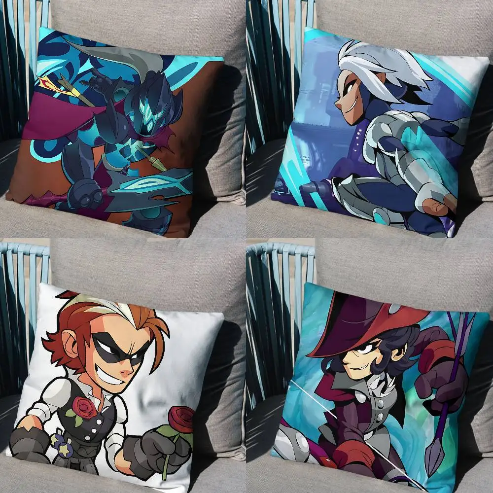 

game B-Brawlhalla Rupture Pillow Case Square Double-Sided Printing Short Plush Sofa Cushion Cover Bedroom Bedside Pillow
