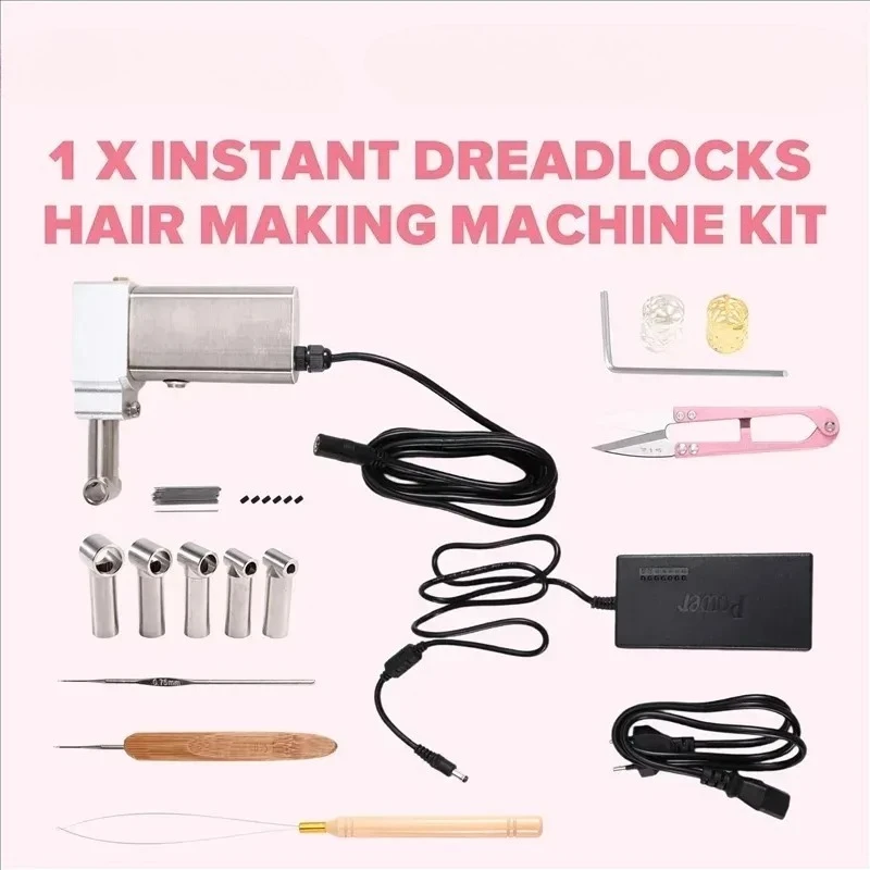 Instant Semi-Automatic Dreadlocks Hair Making Machine Easy DIY Semi-Automatic Dreadlock Machine Forlong Human Hair EU Plug