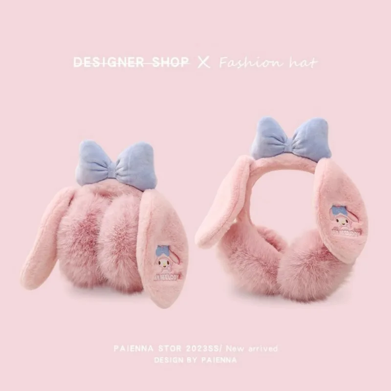 Sanrio series Cinnamoroll อุ่น Earmuff อะนิเมะการ์ตูนน่ารักฤดูหนาวอุปกรณ์เสริมแฟชั่นเครื่องประดับวันหยุดของขวัญ