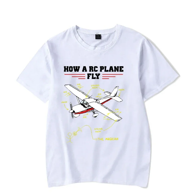RC Airplane Pilot Vintage T-shirt for Men Clothes Male T-shirts Summer Plus Size Tees Oversized T Shirt Male T-shirts Clothes image 3