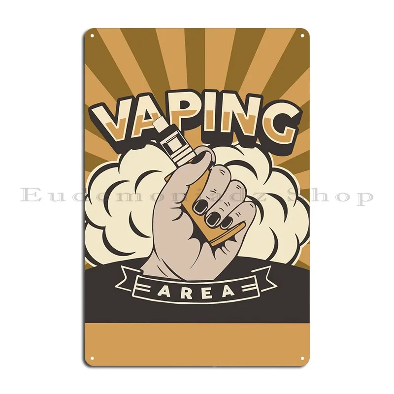 Vaping Metal Sign Wall Decor Design Customized Create Wall Decor Tin Sign Poster