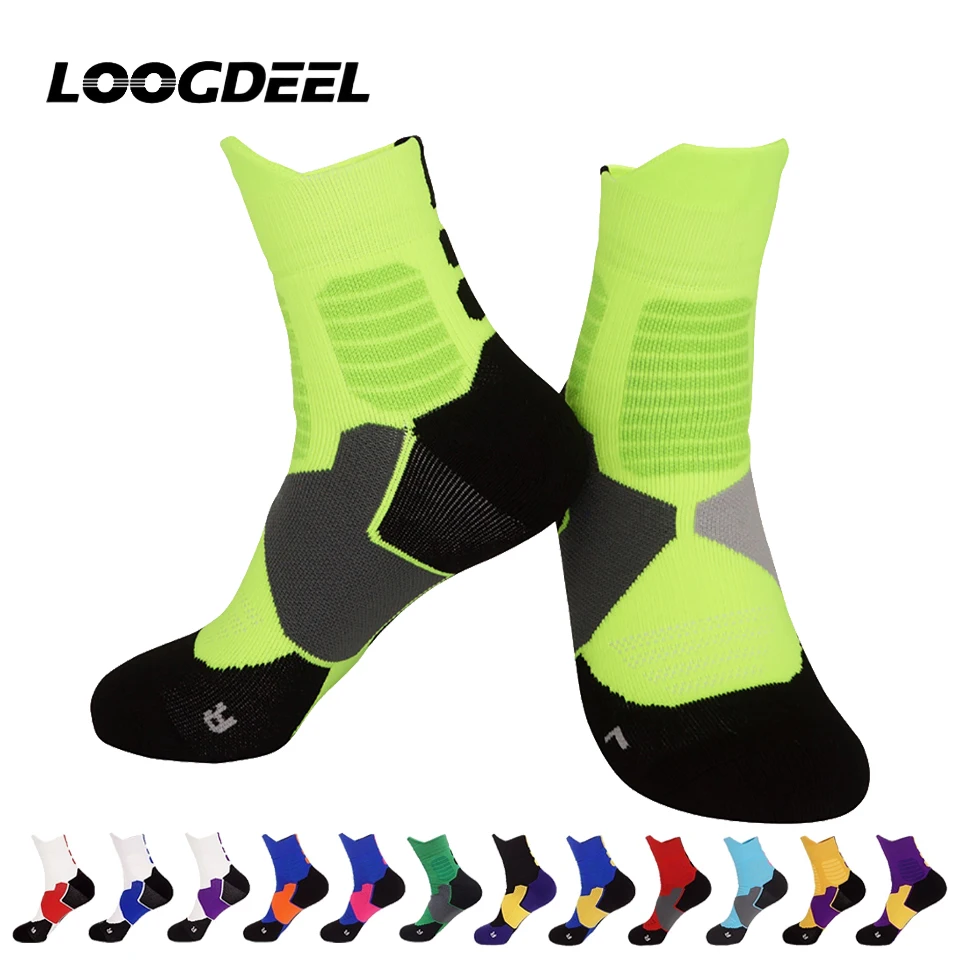

Loogdeel 1 Pair Men Sock Sports Breathable Women Compression Running Riding Cycling Basketball Biking Student Soccer