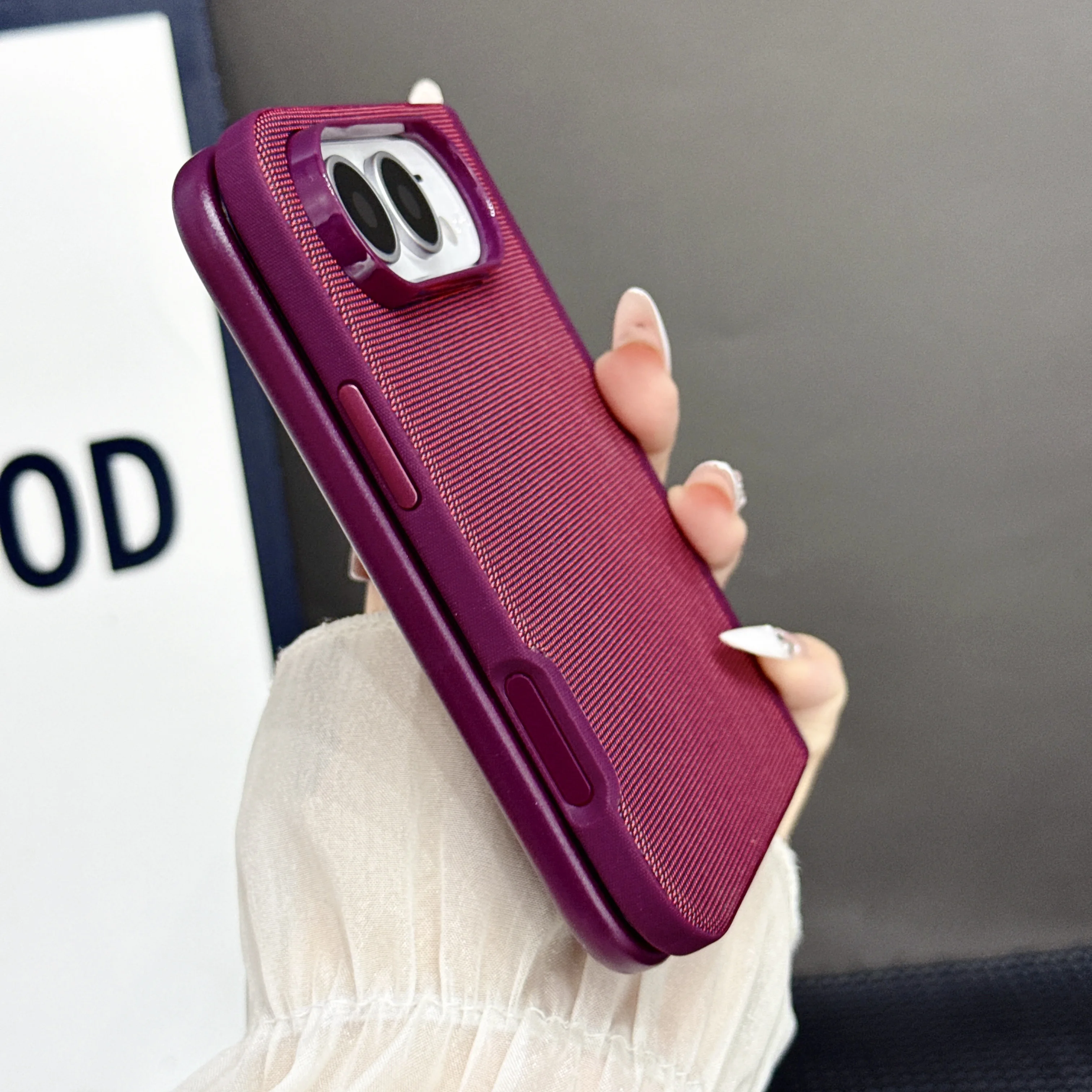New Luxury TechWoven Fabric Fold Magnetic Case For iPhone Duo For MagSafe Charging Anti Fingerprint Shockproof Protection Cover