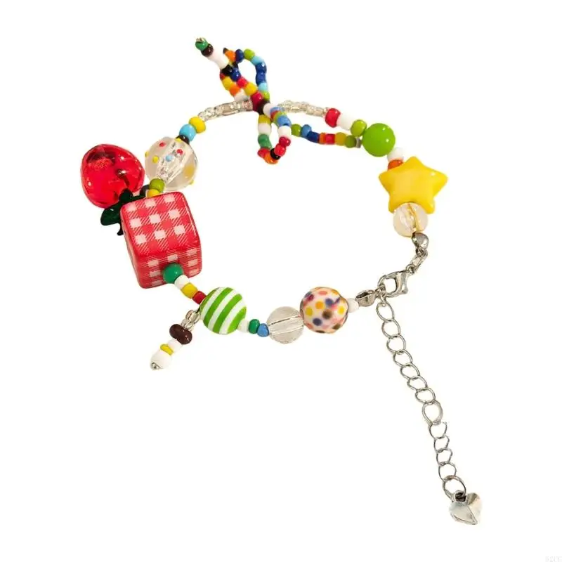 62CC Elegant and Stylish Bead Bracelet with Bowknot Styles Craft from Sturdy Bead Materials for Long Time Casual Wear