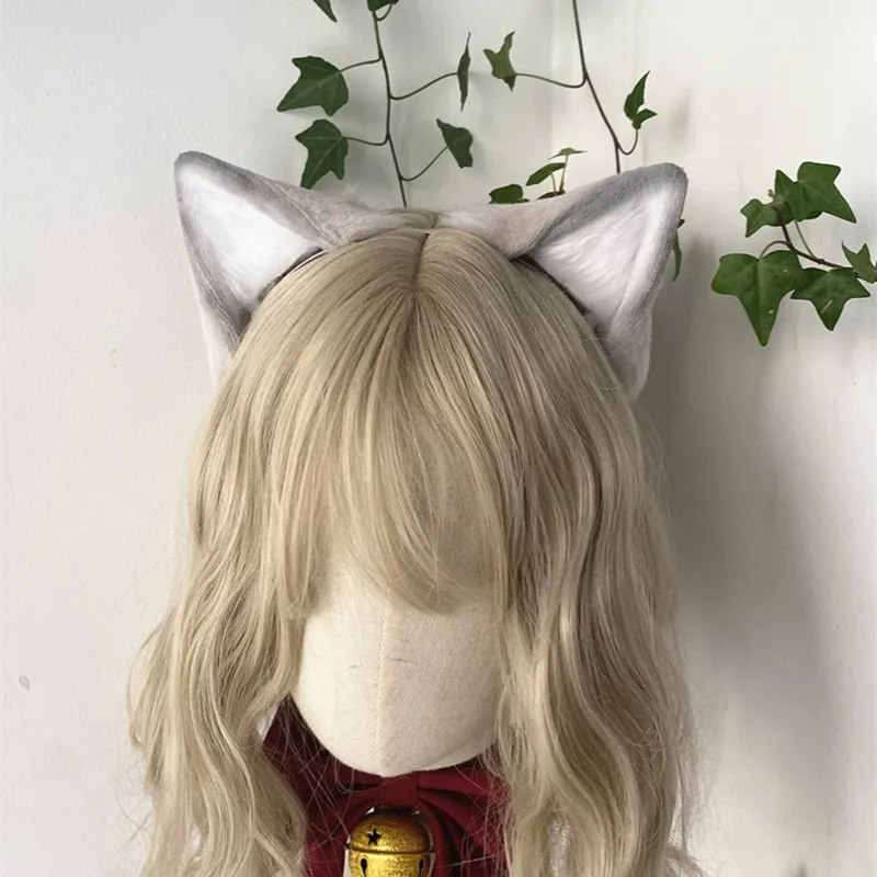 Genshin Impact Lynette Cosplay Hand Work fascia per capelli cerchio per capelli simulato orecchie di gatto ragazza copricapo clip accessori per parrucca di Halloween