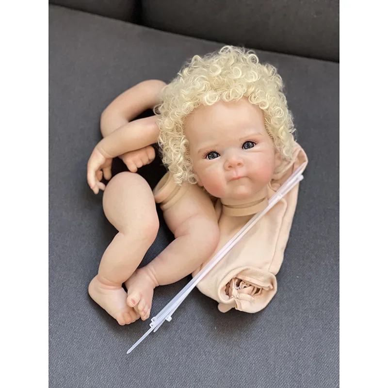 18inch Already Painted Bettie Reborn Doll Kit Lifelike Awake Baby Already Painted Unfinished Doll Parts DIY Baby Toys