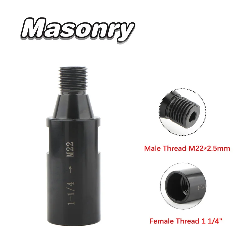 Adaptador de Rosca para Broca de Diamante Bits Núcleo Buraco Saw 11 Rosca Fêmea para M22 Rosca Macho Conexão Converter Ferramentas