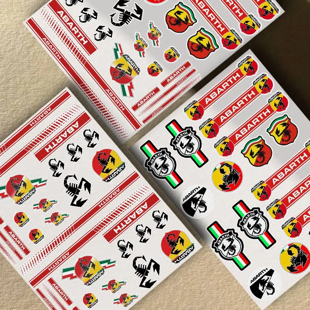 Waterproof Vinyl Sticker Motorcycle Car Bicycle Rims Safety Decal For Helmet Motocross Styling Accessories A-ABARTH