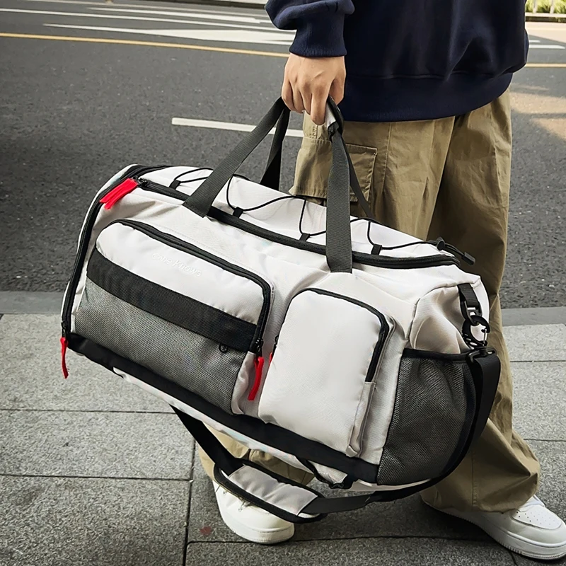 男性と女性の大容量トラベルバッグ、ドライウェット分離、フィットネスバッグ、ヨガバッグ、ハンドバッグ、荷物バッグ