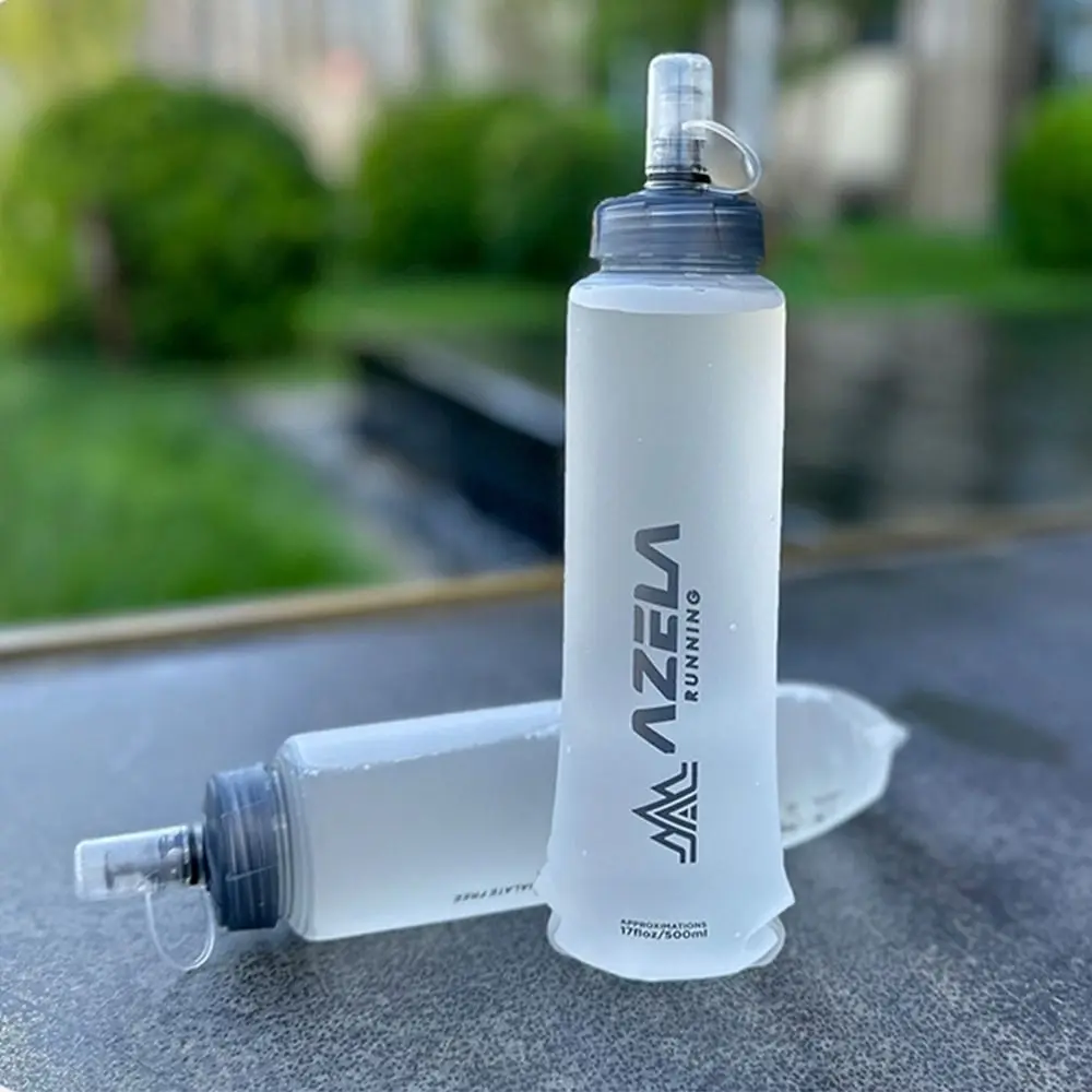 250/500ml Summer Folding Sport Water Bottle Portable Lightweight Soft Water Bag Running Hiking Water Cup Outdoors
