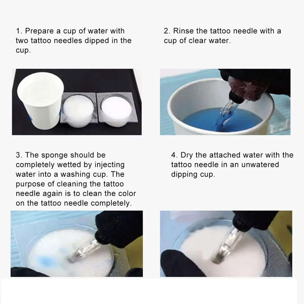 

24pcs/box Tattoo Needles Hygroscopic Cup Disposable Tattoo Needles Rinse Cups Pro Safe Cleaning Tools Tattoo Accessories