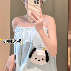 Multi-function Women Large Size Sexy Bathrobe Sling Sexy Tube Top Can Wear Bath Towel Soft Absorbent Bathrobe Coral Fleece