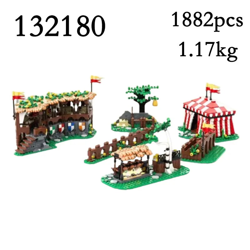 

Spot MOC-132180 1882pcs Lion Knight Castle Small Particle Assembling Building Blocks Educational Toy Model Gift Set Ornaments
