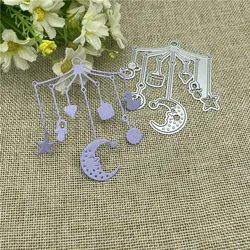 Baby rattle Bed Bell  Metal Cutting die keychain shaker Heart Paper Key Chain Scrapbook Paper Craft Card Punch Art Knife Cutter