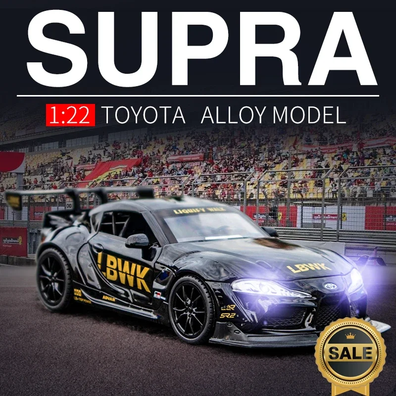 

1:24 Toyota SUPRA Track Alloy Sports Car Model Diecasts & Toy Vehicles Metal Car Model Simulation Sound and Light Gift