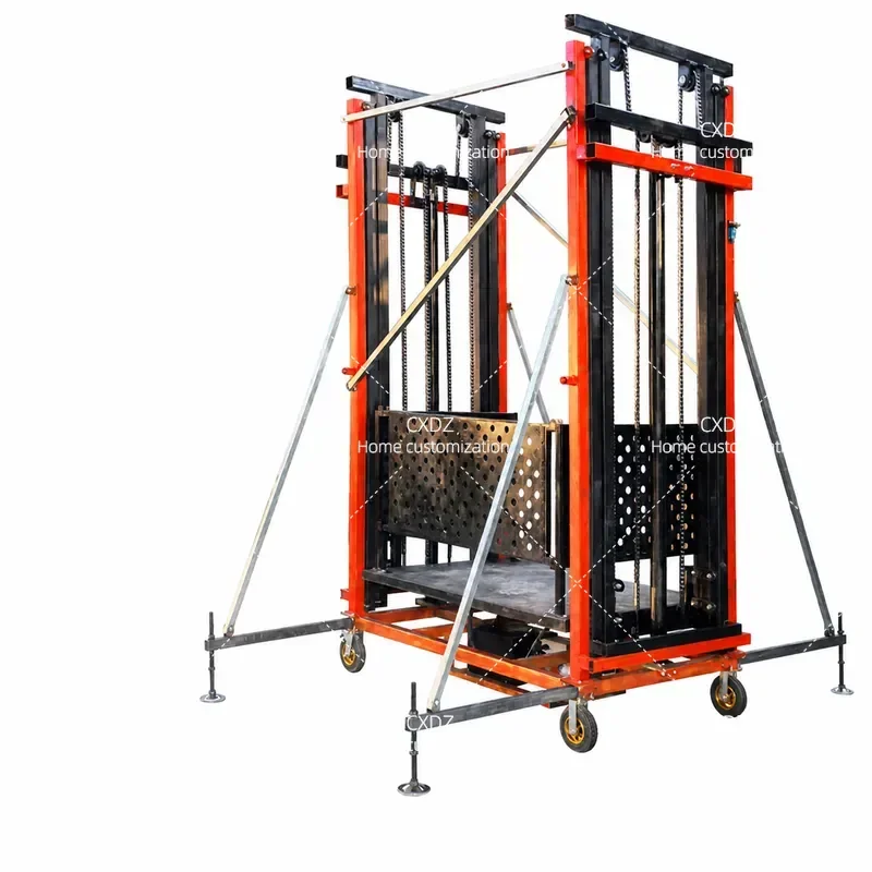 Cross-border special load 1000kg mobile foldable electric hydraulic scaffolding lift hydraulic lifting platform