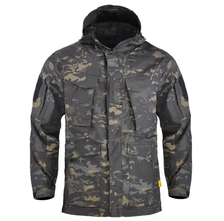Men's Coat Tactical Jacket Camouflage Black Night CP