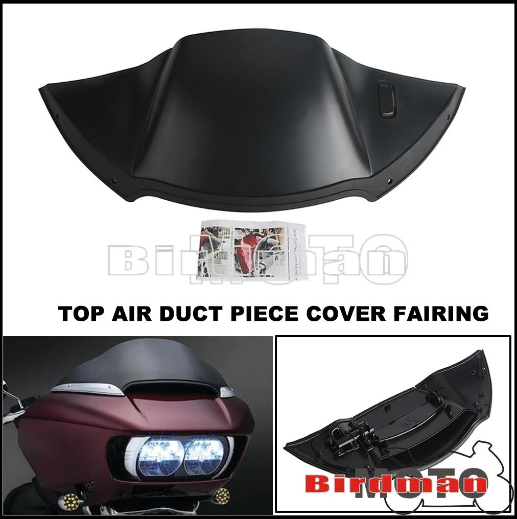 Motorcycle Front Inner Fairing Black Plastic Air Duct Cover For Harley Road Glide Ultra Limited Special ST FLTRKSE FLTRKST 15-24