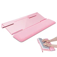 Soporte para reposamuñecas para teclado de computadora para escritorio, soporte para teclado de computadora inclinado acrílico para una fácil escritura ergonómica