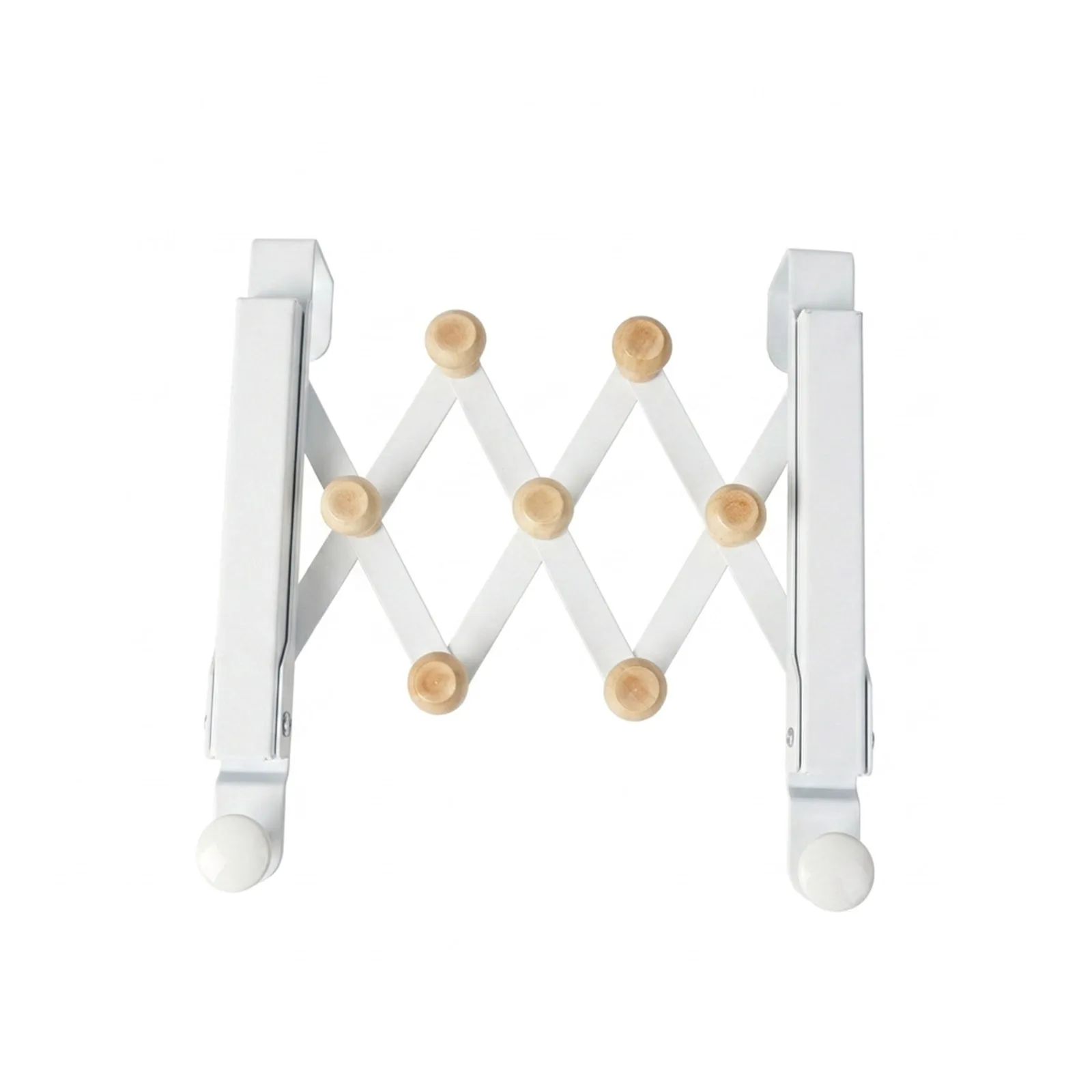 Sturdy Over Door Hooks Organizer Rack Space Saving for Bedroom Dorm Office No Drilling Plastic Coat Hanger Durable White view 6