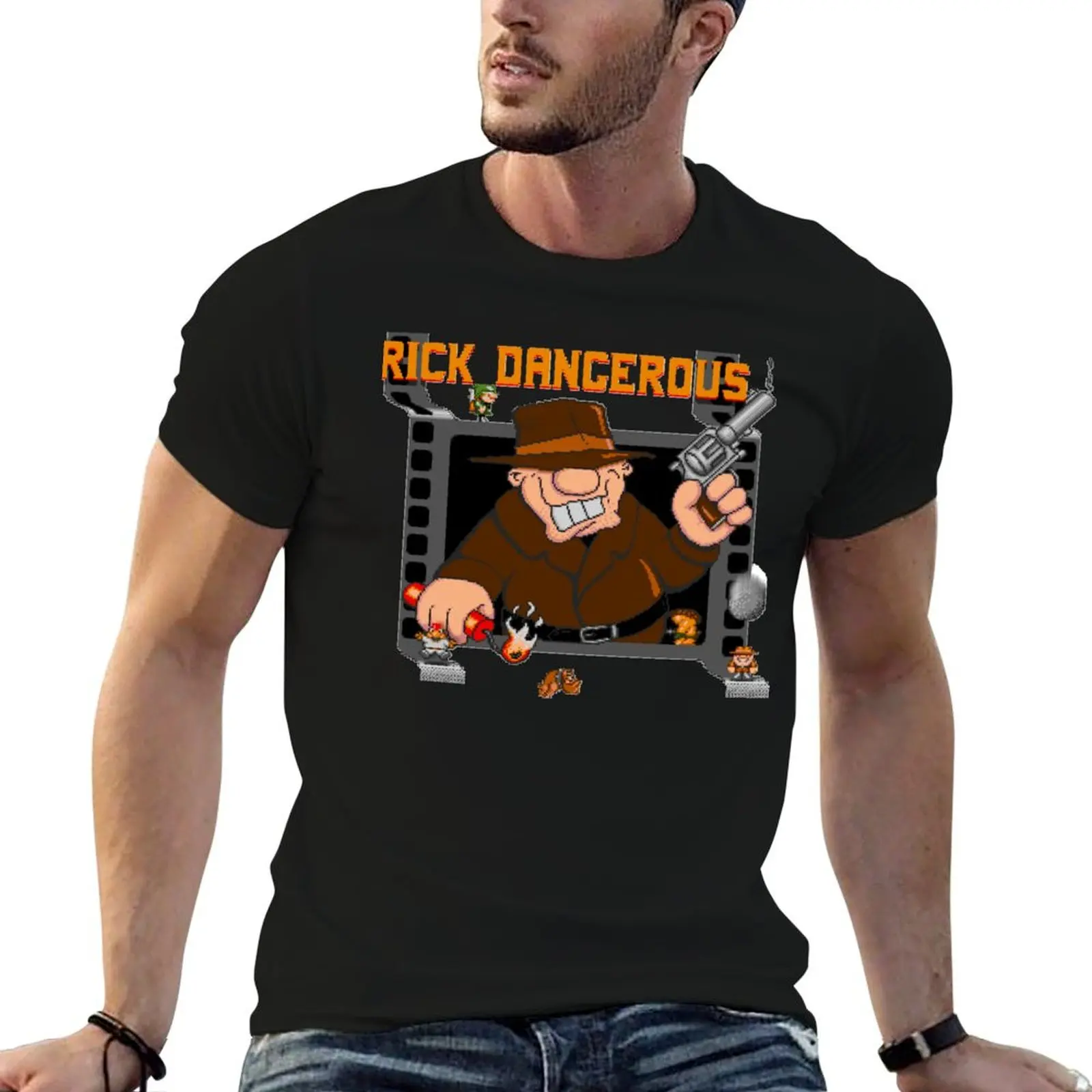 Rick Dangerous Essential T Shirt T-Shirt man t cotton high quality man luxury personalised T-shirt