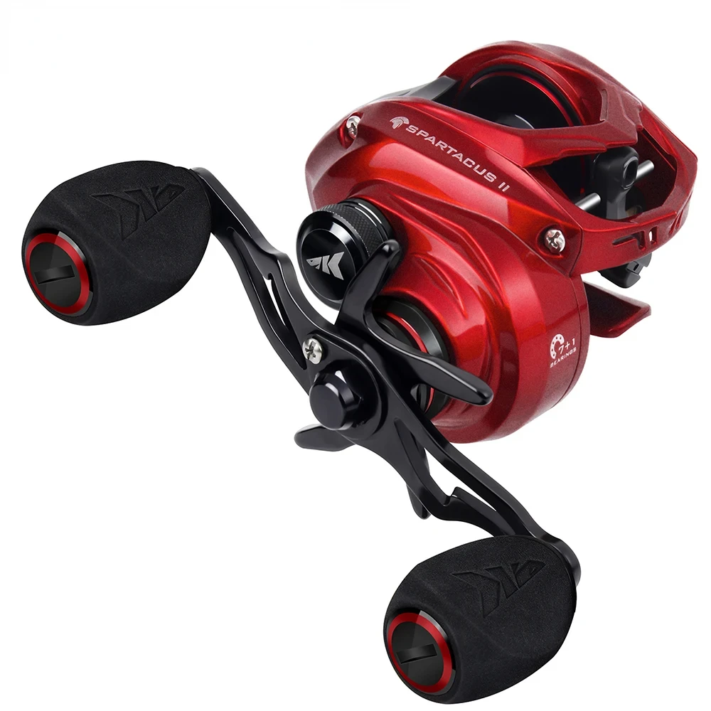 

High Speed Gear Ratio Spartacus II Ultra Smooth Baitcasting Reel with 8KG Max Drag and 7+1 Ball Bearings - Ideal for Fishing Coi