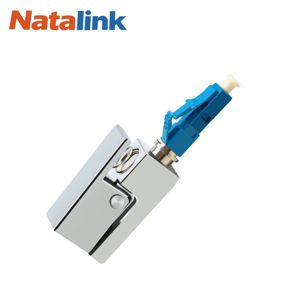 Natalink LC Bare Fiber Optic Adapter Square Fiber Connector for FTTH Red Light Pen Optical Power Meter OTDR FC Square Coupler