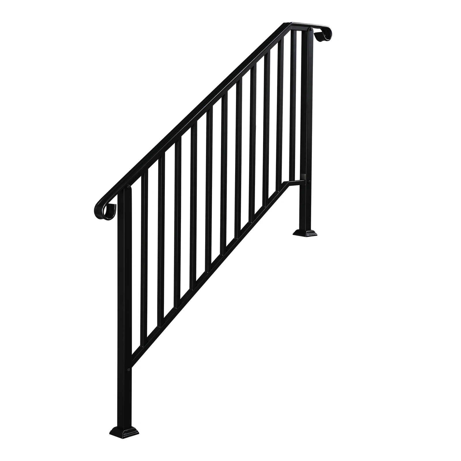 

Matte black 4th step, patio stair handrail 2PCS test