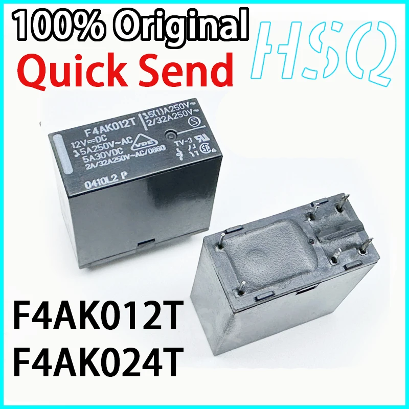 1PCS New F4AK012T 12VDC F4AK024T 24VDC Relay 5A in Stock