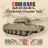 1:16 Scale British Crusader Remote-Controlled Tank Turret 360 Degree Rotation Military Model Toy Full Size Coolbank RC Tank Gift