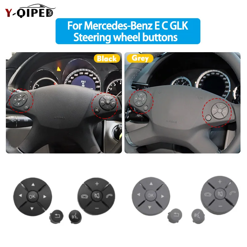 

For Mercedes Benz C E GLK Class W204 X204 C180 C200 C250 C260 C300 C350 W207 W212 Car Multi-Function Steering Wheel Button Keys