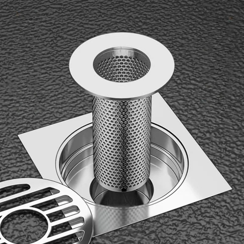 High Quality 304 Stainless Steel Sink Drain Filter Removable Mesh Basket Anti Odor Strainer for Kitchen and Bathroom