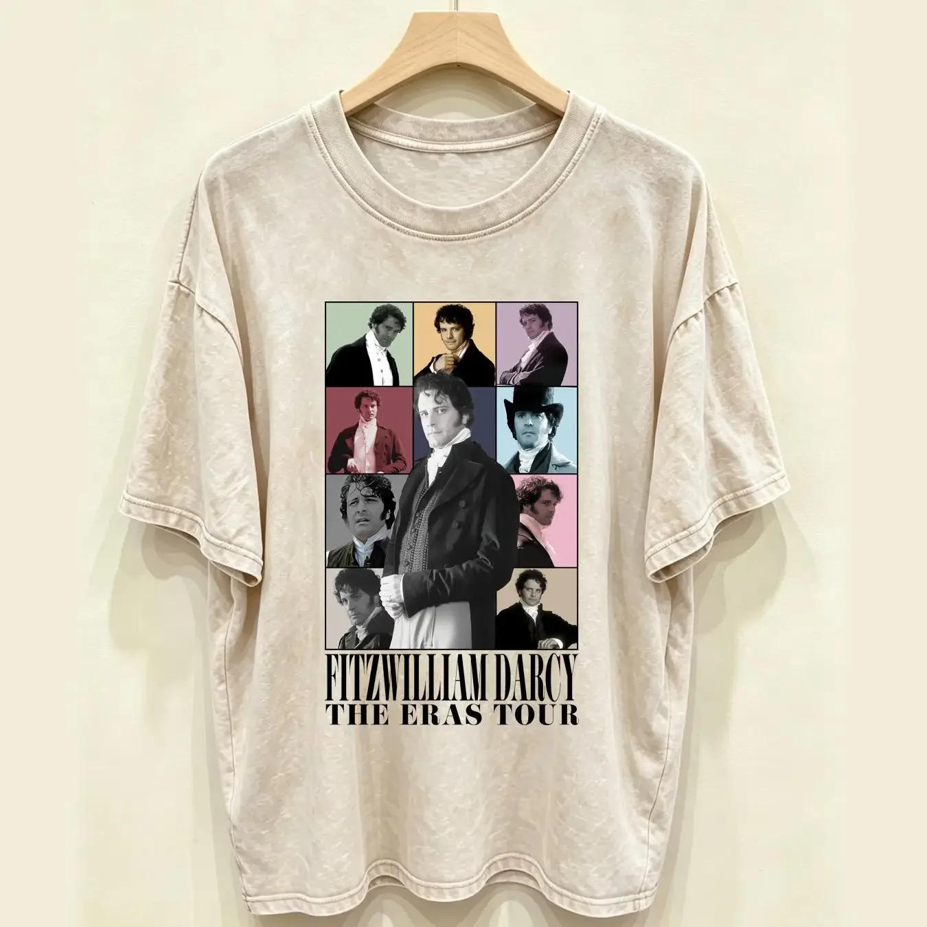 washed T Shirt Fitzwilliam darcy tour colin firth cool fan art 90s poster 487 tee long or short sleeves vintage Washed
