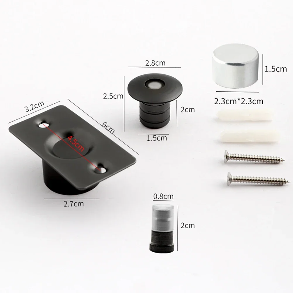 

Invisible Magnetic Door Stops Furniture Door Suction Floor Mounted Mute Home Office Hotel Bedroom Door Stopper Hardware