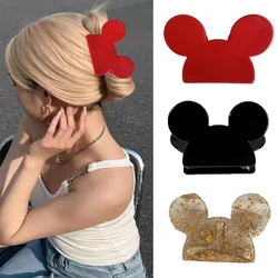 Muweordy Cartoon Mickey Acetate Hair Claw for Women Girls Popular Hair Catches Princess Crab Hair Clip Fashion Hair Accessories