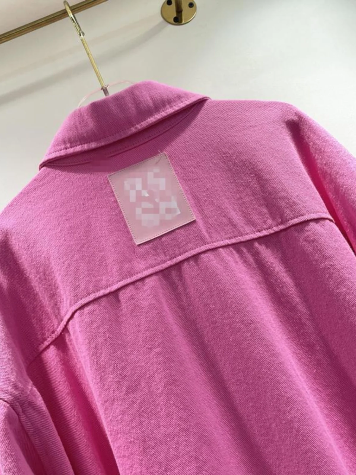 Lâche longue Sve femmes Denim irt printemps automne grande taille confortable vêtements d'extérieur décontractés bouton détail col Polyester