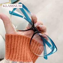 Women Retro Anti-Blue Light Cat Eye Frame Reading Glasses Vintage Computer Eye Production Eyeglasses Classic Plain Spectacles