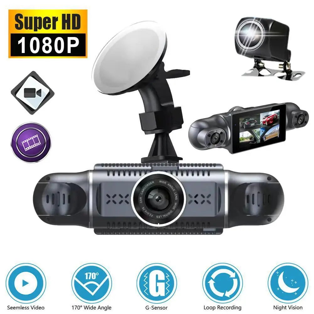 

360° 4 Channel Dash Cam Parking Monitor WiFi HD 1080P Car Camera Dashcam Black Box Driving Recorder Night Vision Loop Recording