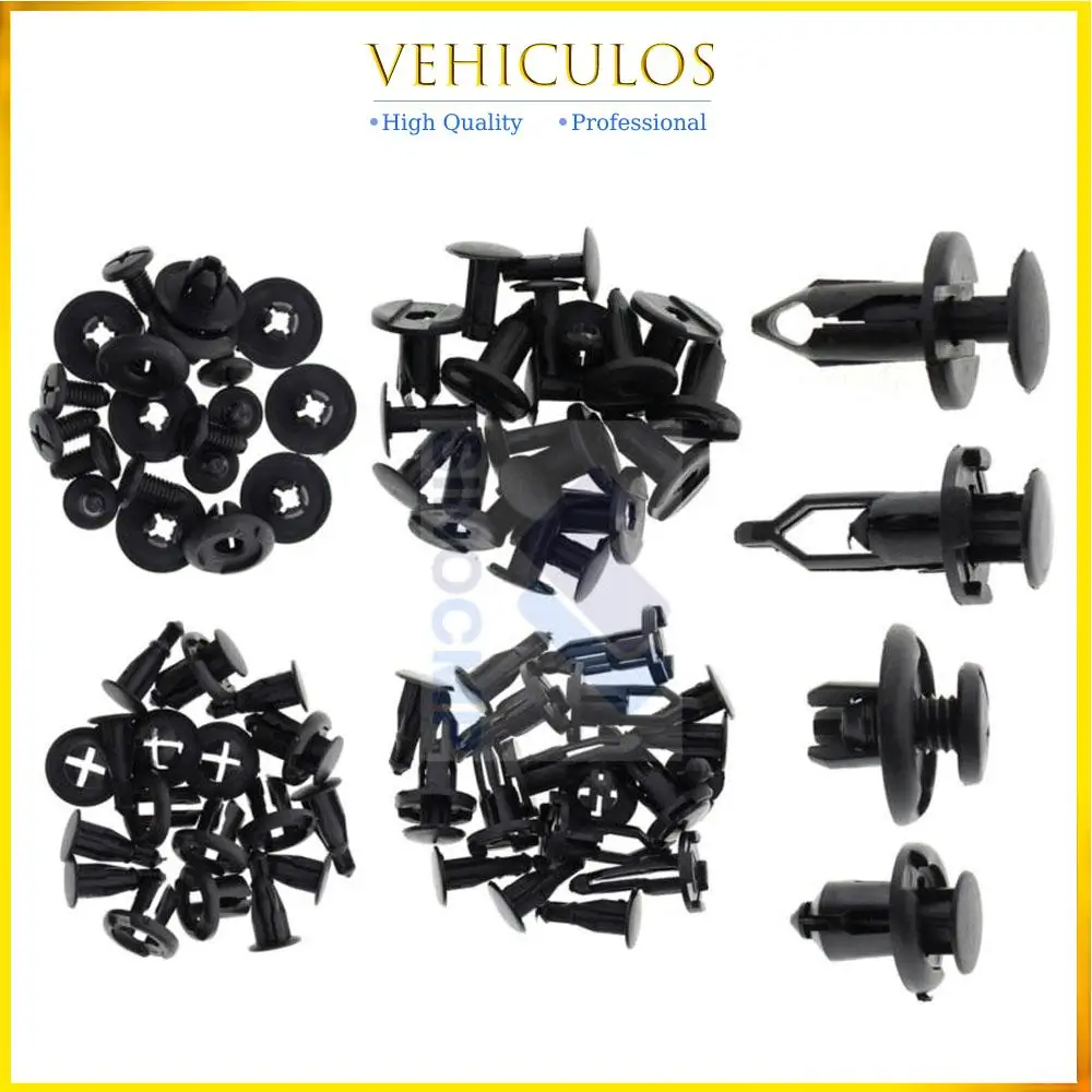 40pcs Auto Push Retainer Pin Body Bumper Rivet Trim Moulding Clip Accessories Kit Car Fastener Clip Replacement Parts