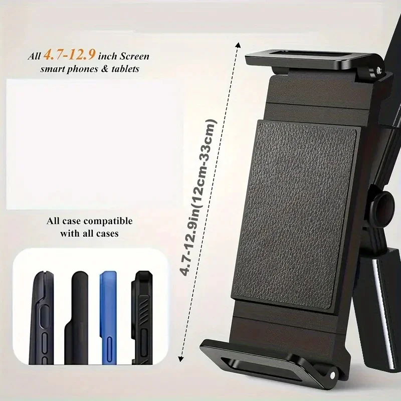 "360° Rotating Waterproof Car Headrest Phone/Tablet Mount: Universal 4.7-13"" Compatibility, Easy Installation, Secure Handlebar image 2