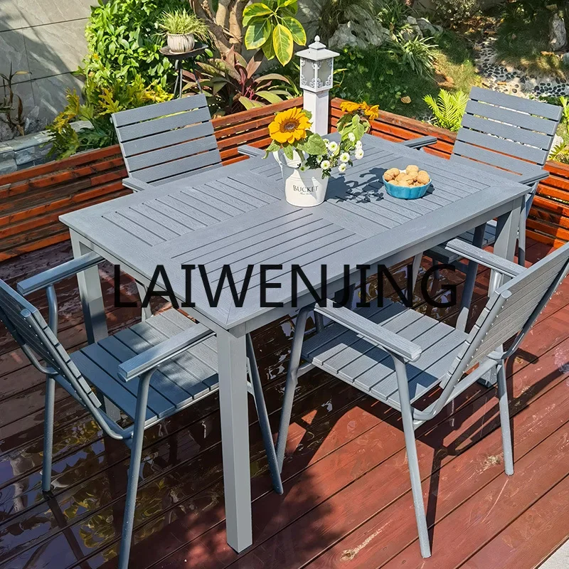 b Outdoor Leisure Courtyard Outdoor Garden Leisure Outdoor Iron Table and Chair Combination