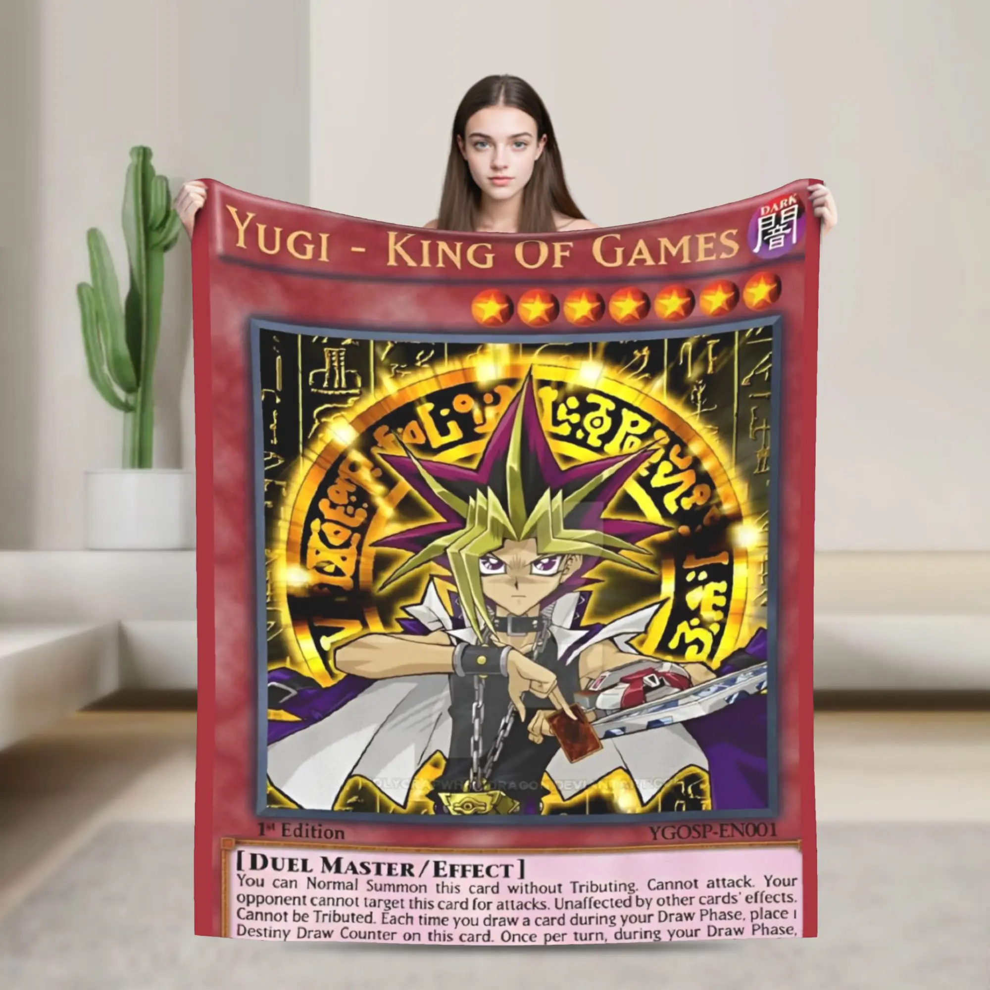 Anime Yu Gi Oh Card Blankets Velvet  Ultra-Soft Throw Blankets for Bed Bed Rug
