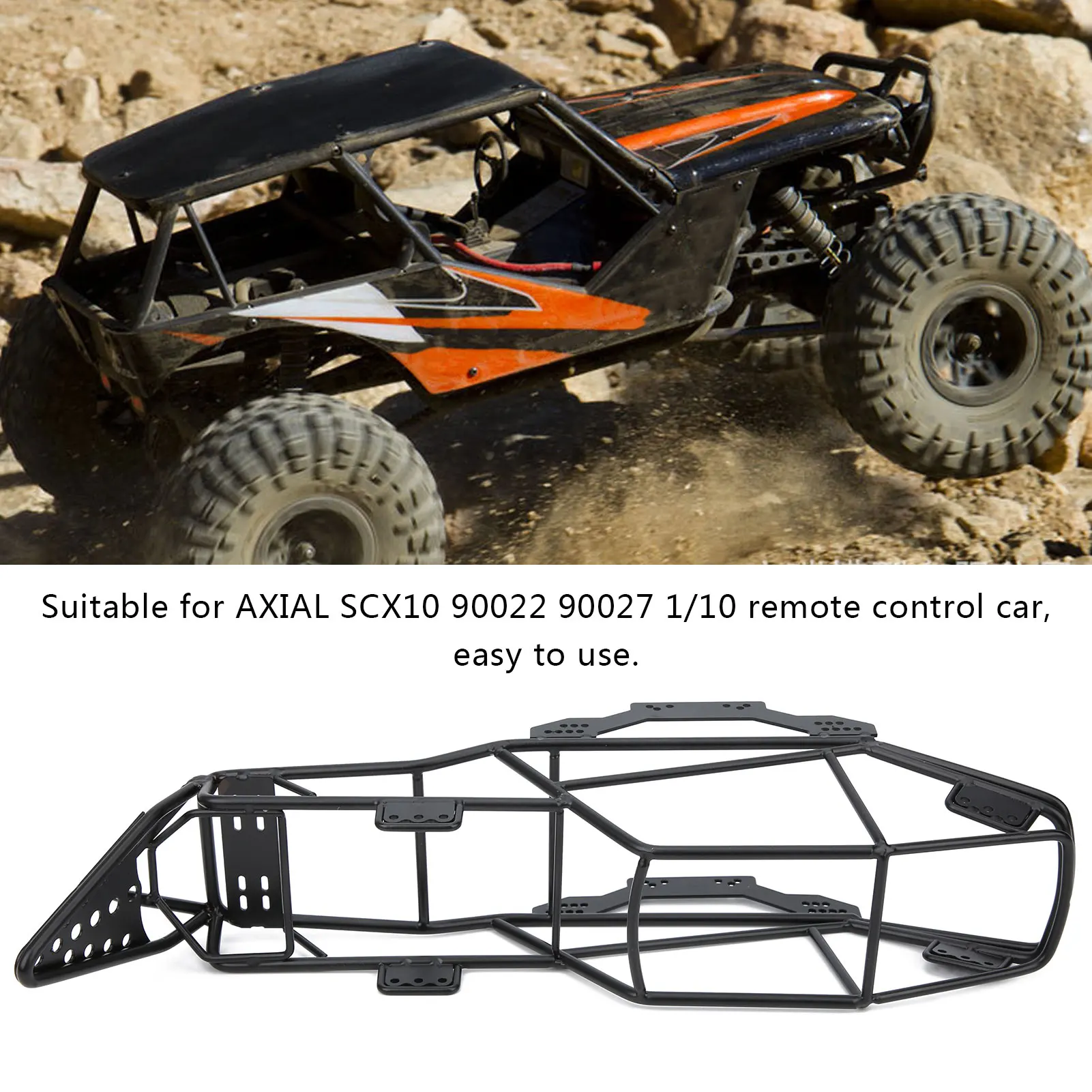 

Metal Roll Cage Full Tube Frame Body Chassis for Axial SCX10 1/10 RC Crawler Truck Parts RC Roll Cage Roll Cage for Axial SCX10