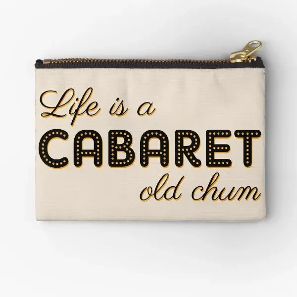 Life Is A Cabaret Old Chum  Zipper Pouches Coin Wallet Key Socks Packaging Pocket Small Money Underwear Panties Cosmetic Bag