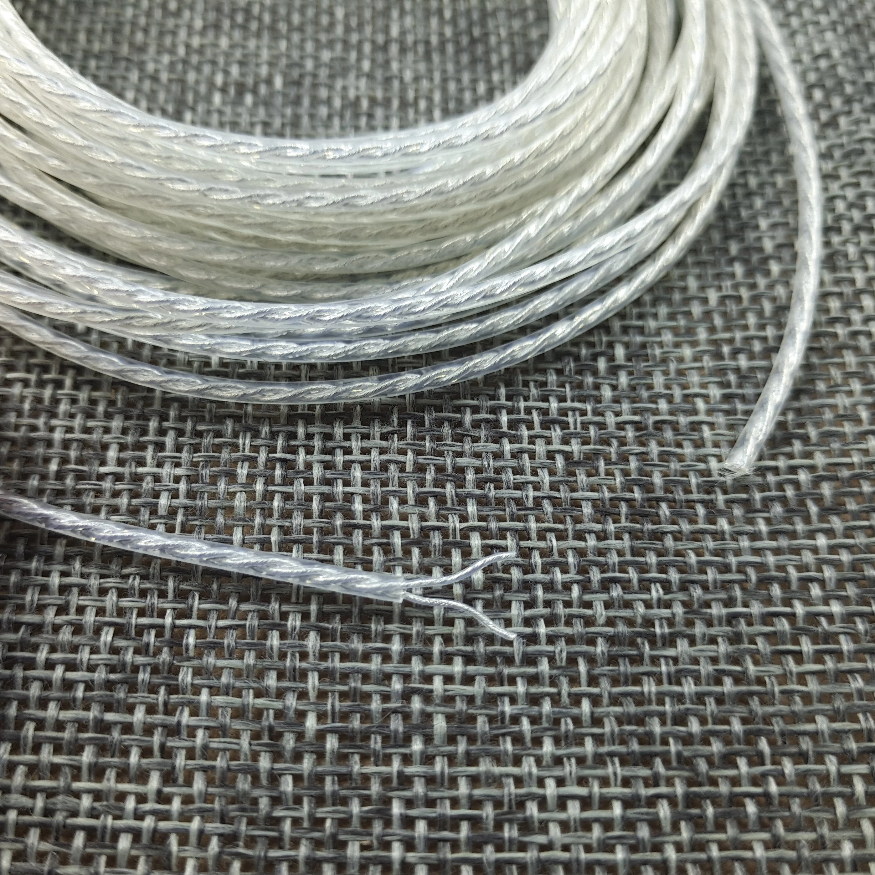 Aipinchun DIY White Audio Earphone Cable Repair Replacement Headphone Silver-Plated 2-Core Wire 100cm A21