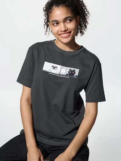 Kawaii Chiikawa Popcorn Island Comic T-Shirt mit Cartoon-Panel-Druck, lässig, locker geschnitten, kurzärmelig, Unisex, Sommer-T-Shirt. – Detail 3