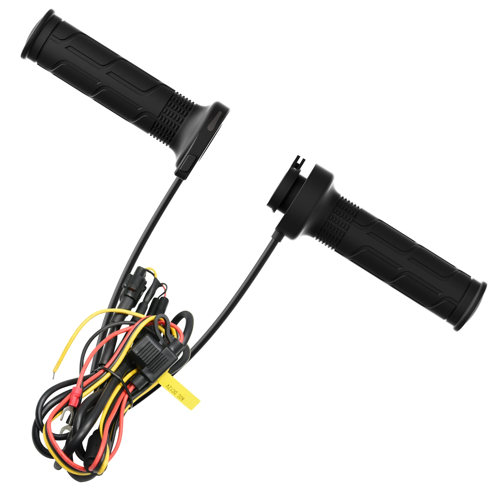 1 Pair 12V Motorcycle Heated Hand Grips 22mm 5-Level Temp Control Electric Heating Handle Waterproof Universal for Motorbikes view 2
