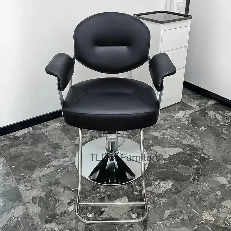 

High-end Barber Shop Hair Cutting Chair Hair Salon Special Lift Rotating Barber Chair Salones De Belleza Muebles Furniture