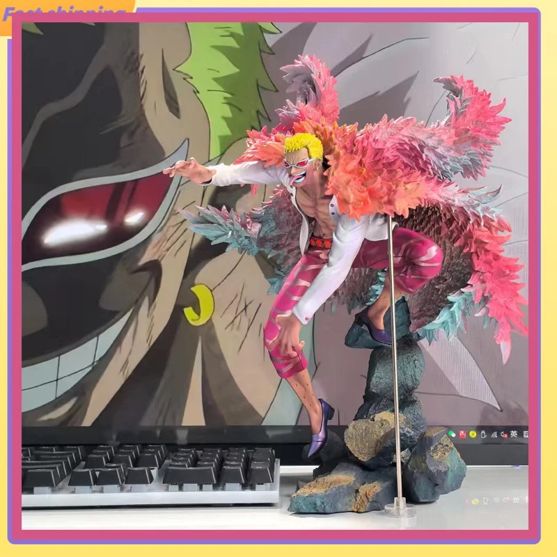 

31,5 см ПВХ One Piece Doflamingo Mh Mingge Модель ручной работы Подвеска Ti memoria Fork Mingge Фестивальный подарок