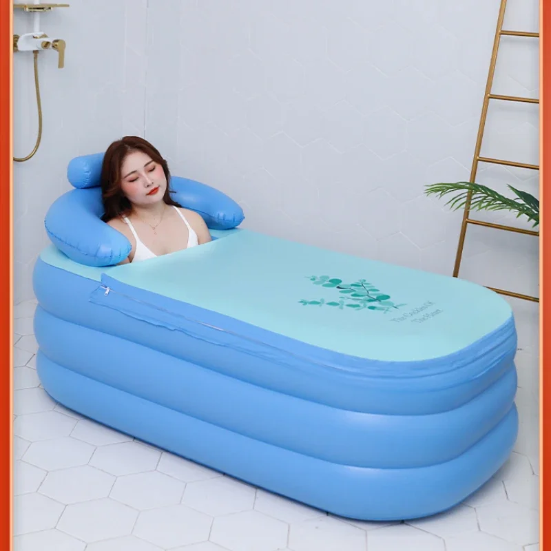 Foldable bathtub for adults, home bathtub, inflatable bathtub, full body bath, bidet, double bath bucket artifact